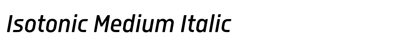 Isotonic Medium Italic
